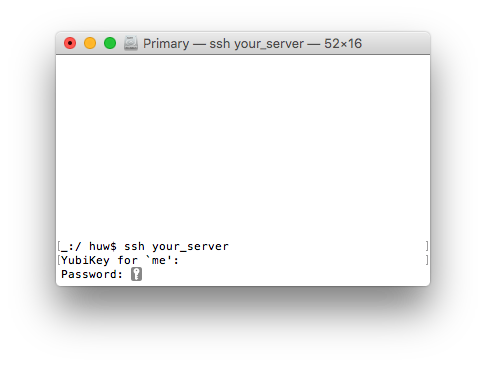 SSH window